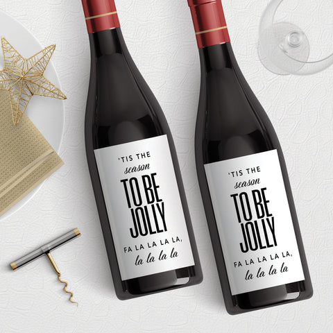 Tis the season to be jolly Wine Label Download