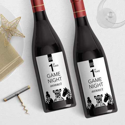 Game Night Wine Label Template Download