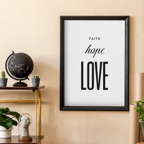 Faith Hope Love Wall Art Download
