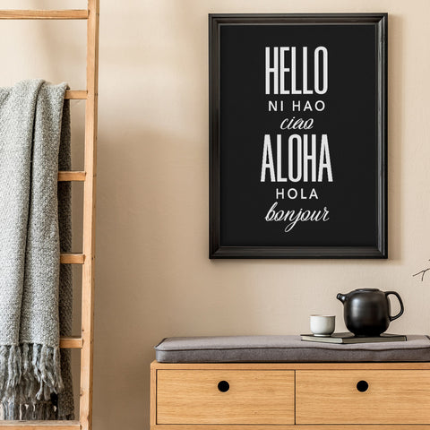 Hello Greetings Wall Art Download