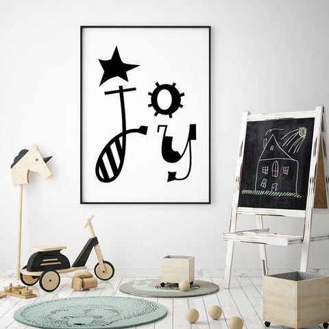 JOY - For Girl or Boys Room - Wall Decor