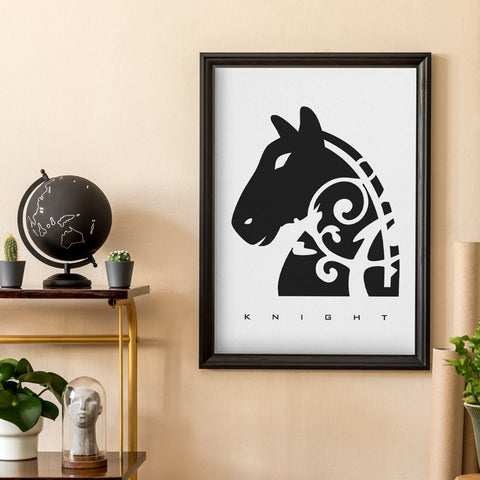 Knight (Horse) Chess Piece Wall Art Download