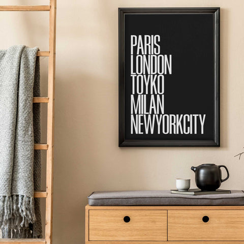 Top Fashion Cities Wall Art Download