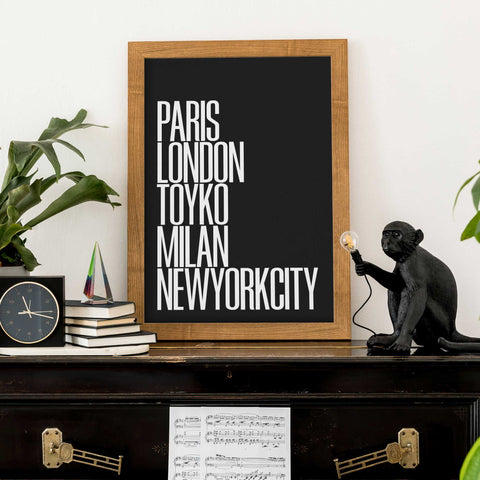 Top Fashion Cities Wall Art Download