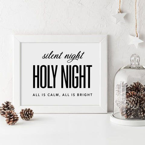 Silent night Holy night Wall Art Download
